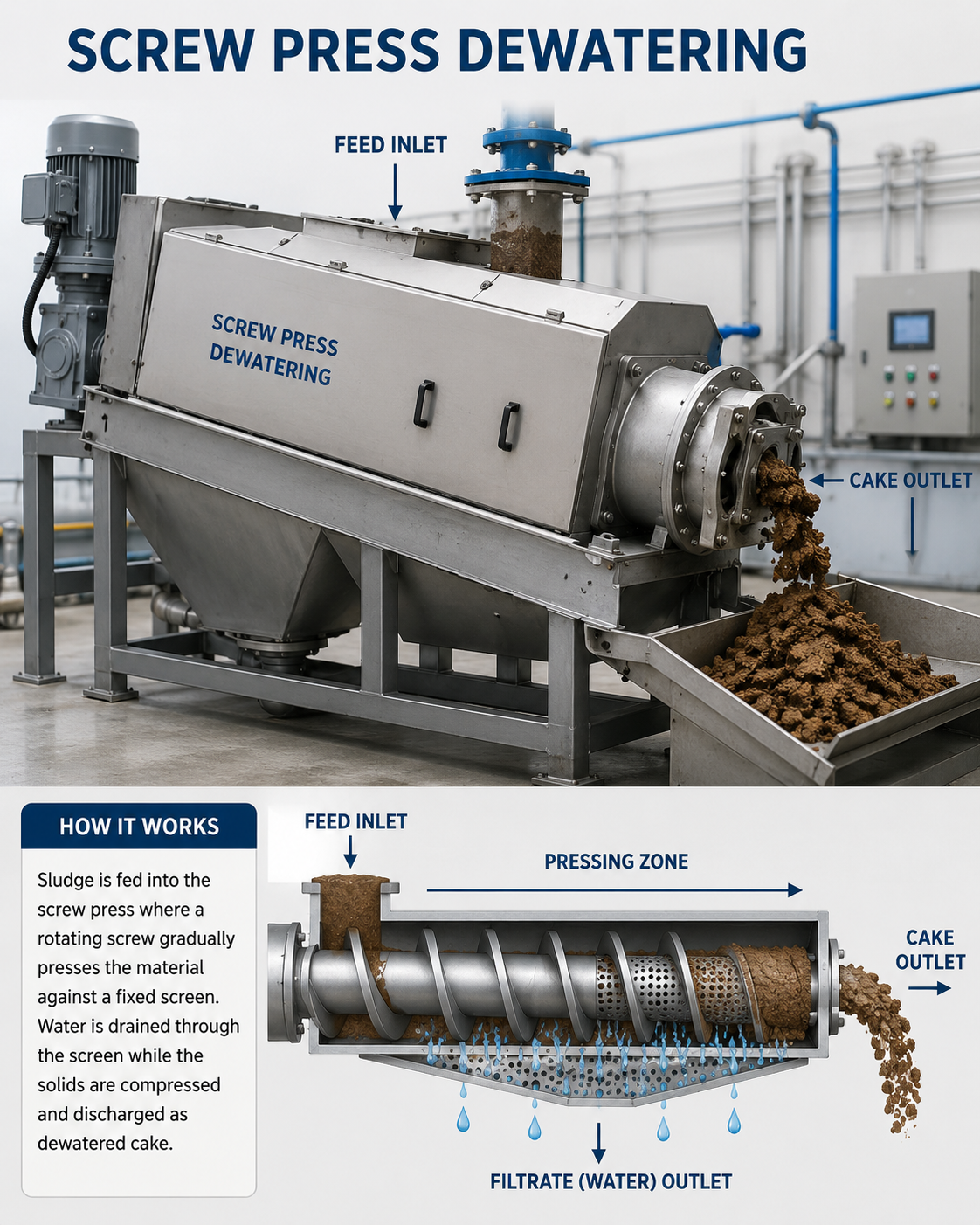 Screw Press Dewatering System